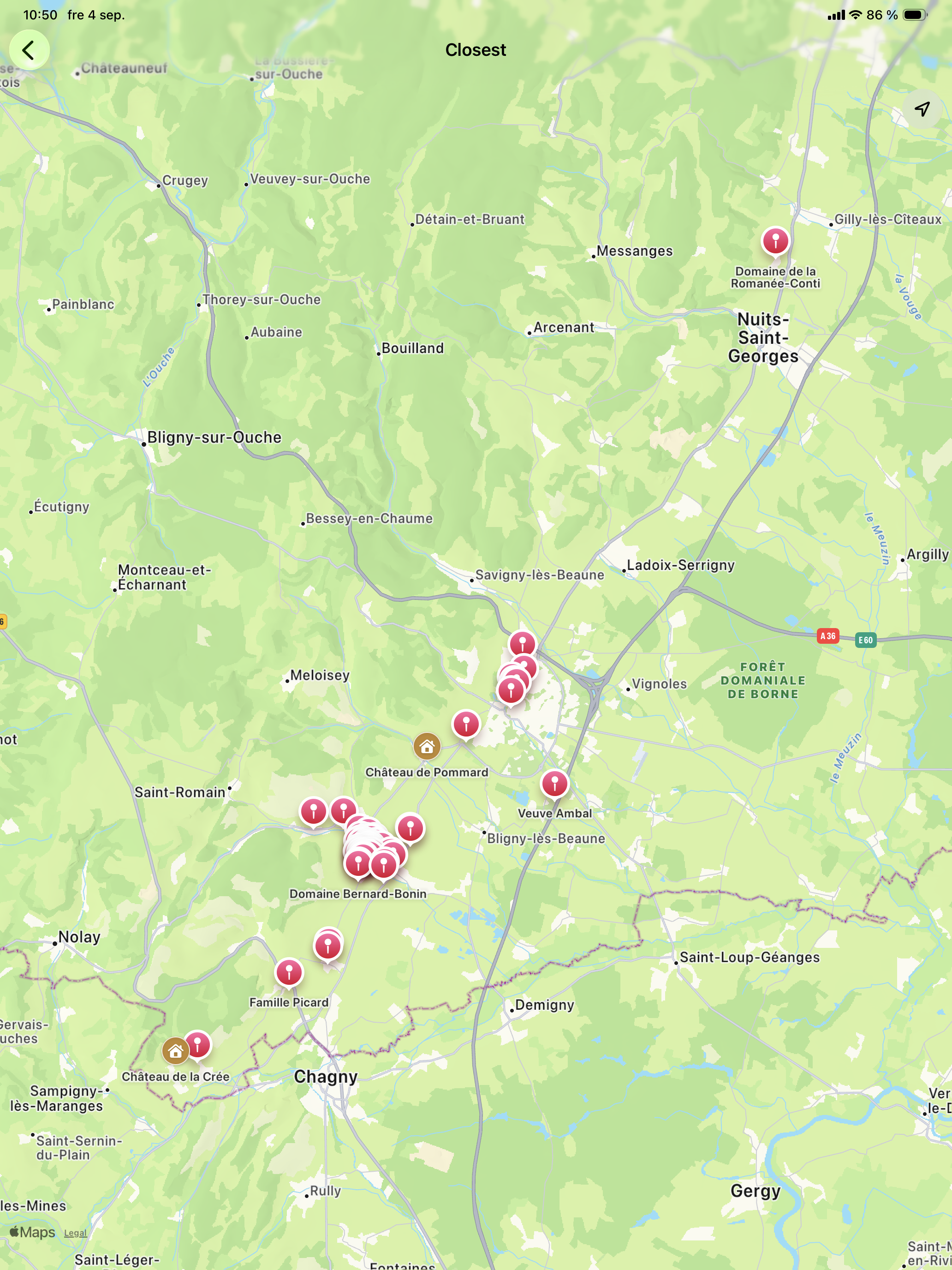 WinePlaces kartvy
